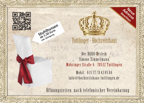 Hochzeitshaus Tuttlingen - Deko | Galerie | Verleih, Deko · Floristen · Hussen Tuttlingen, Kontaktbild