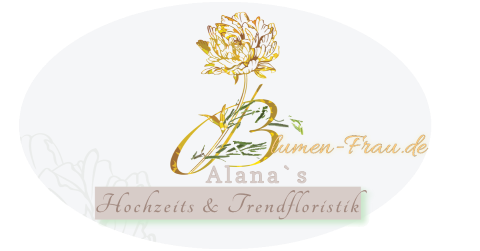 Blumenfrau.de | Alana's Hochzeits- & Trendfloristik, Brautstrauß · Deko · Hussen Frickingen, Logo